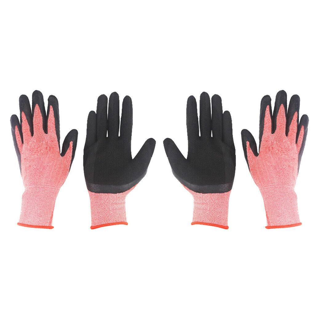 2 Pair Garden Premium Work Gloves - Latex Textured Coated Ideal for Gardening,