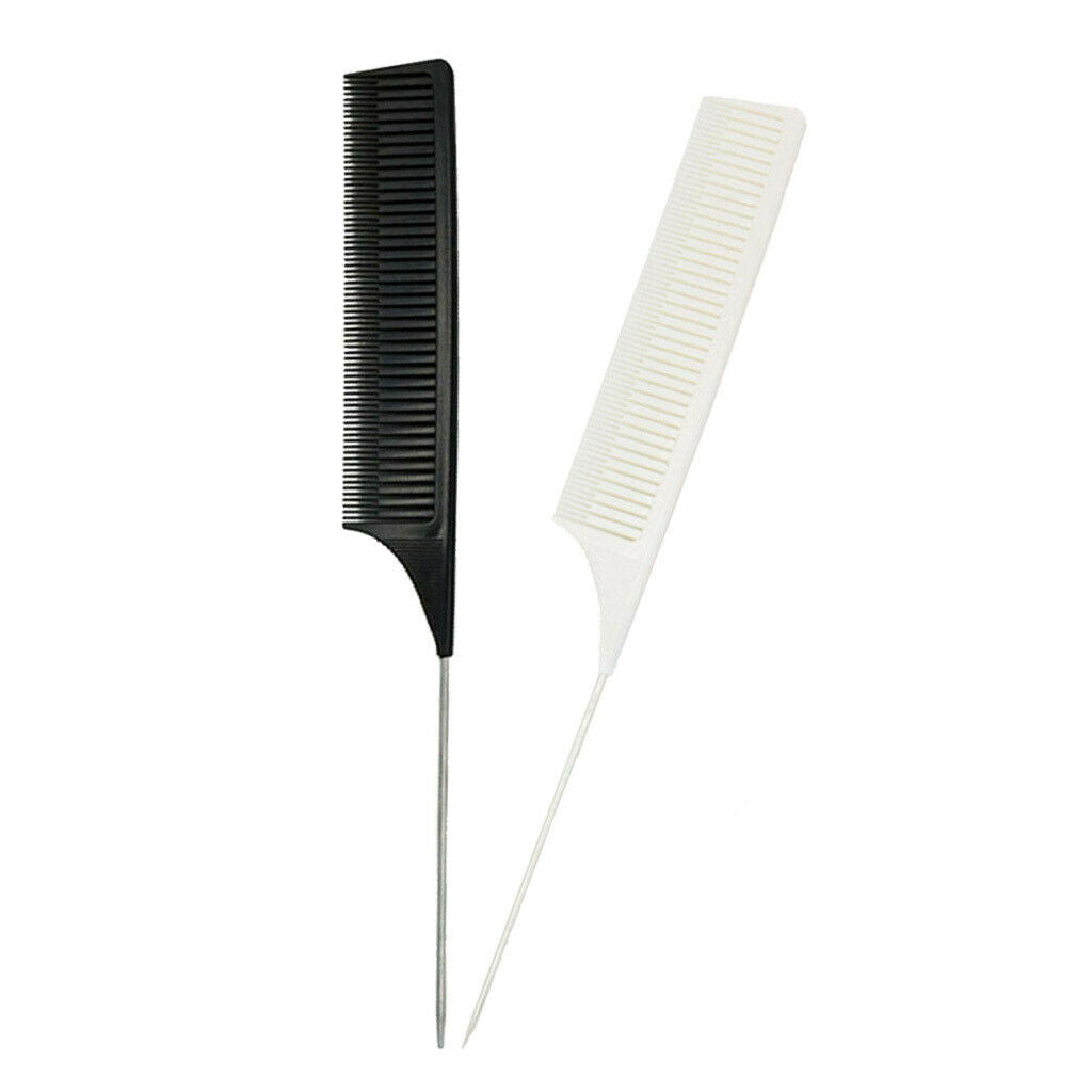 2pcs Fine Weaving Highlighting Foiling Hair Comb Hair Coloring Dyeing Combs