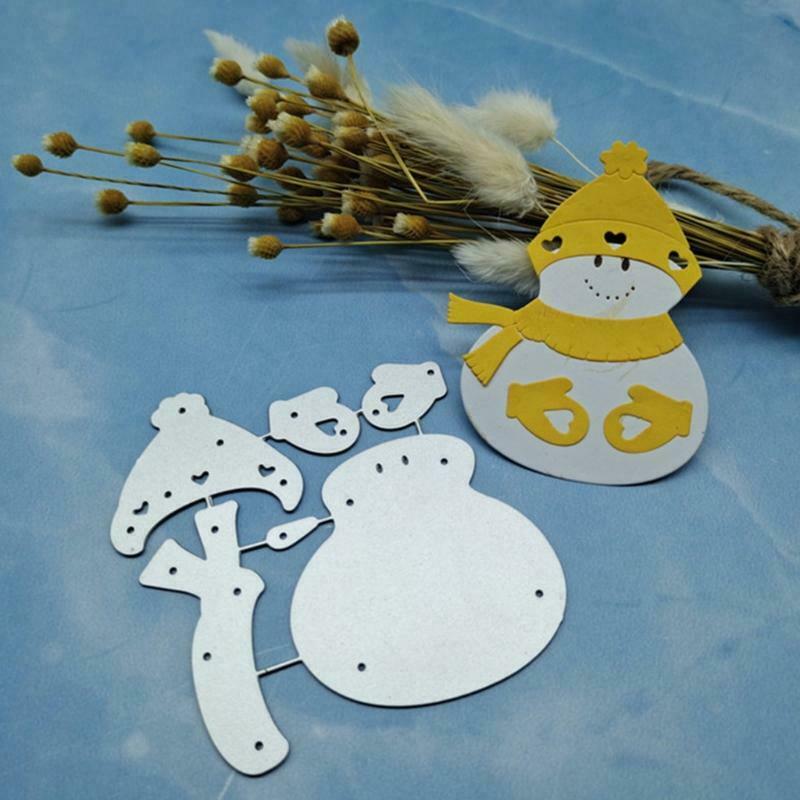 Snowman with Gloves Metal Cutting Dies Christmas Stencil DIY Scrapbook Template