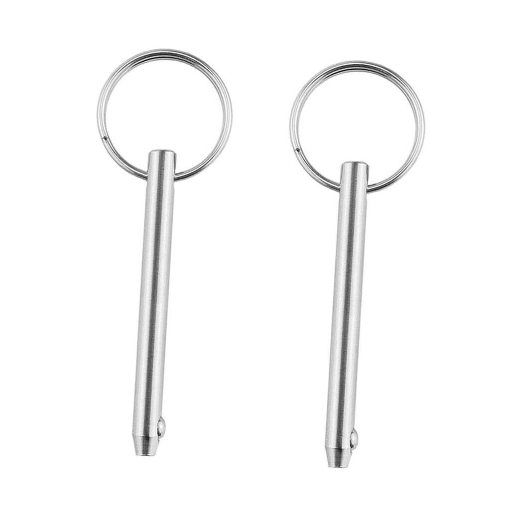 2 Pieces 316 Stainless Steel Boat Top Deck Hinge Quick Release Pin 5x76mm
