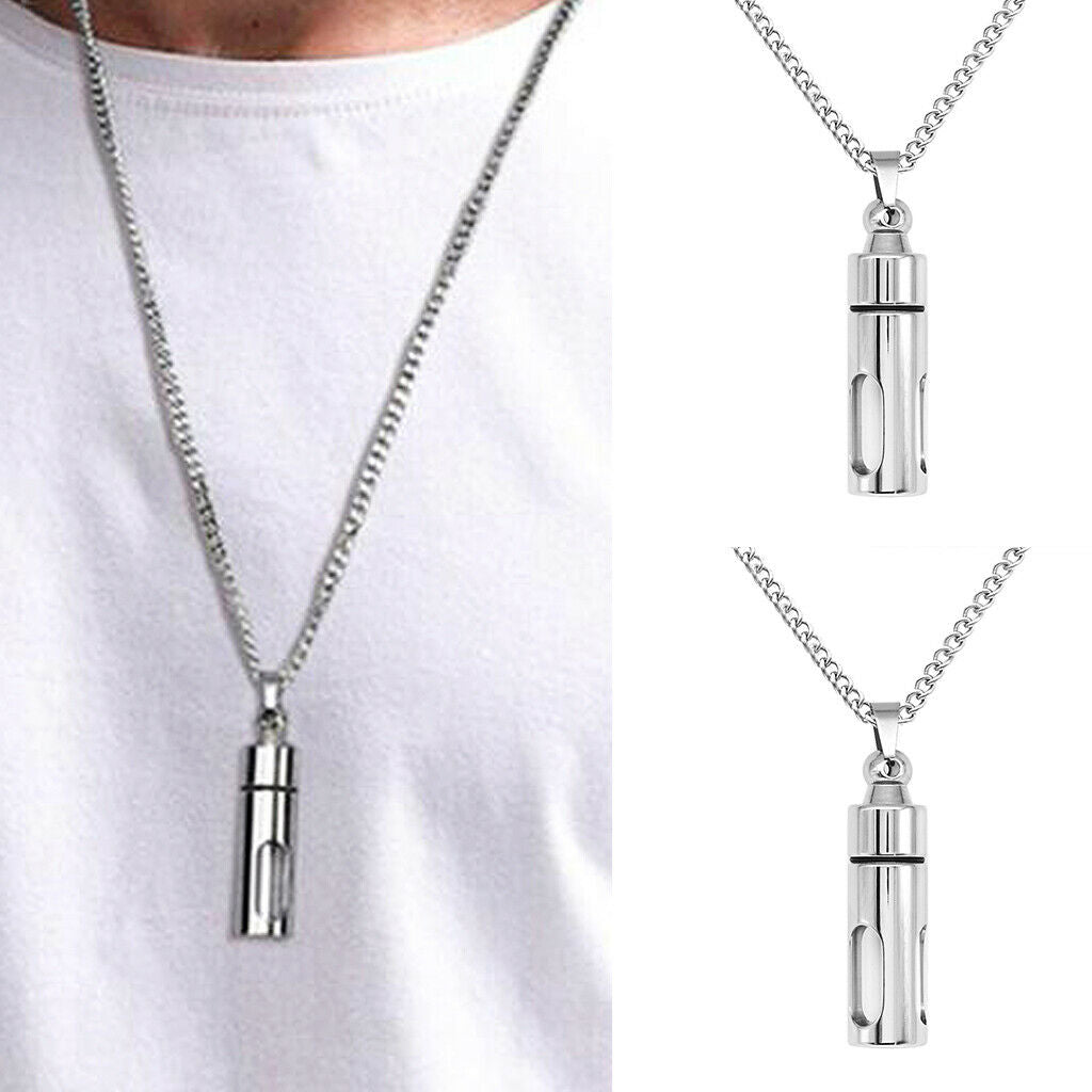 2Set Necklace Pet Urn Ashes Keepsake for Hair Perfume Memorial Jewelry