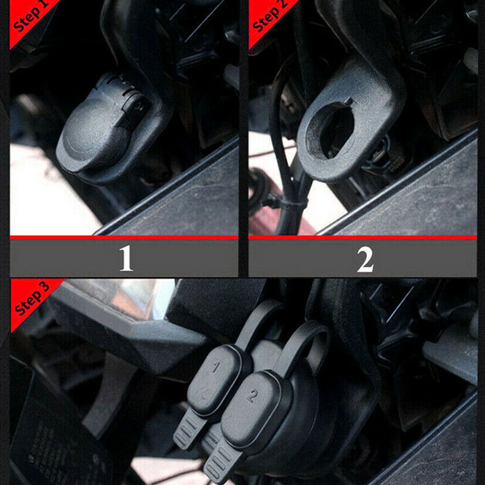 Dual USB Charger Power Adapter Kit for BMW R1200GS R1250GS F850GS DIN Socket
