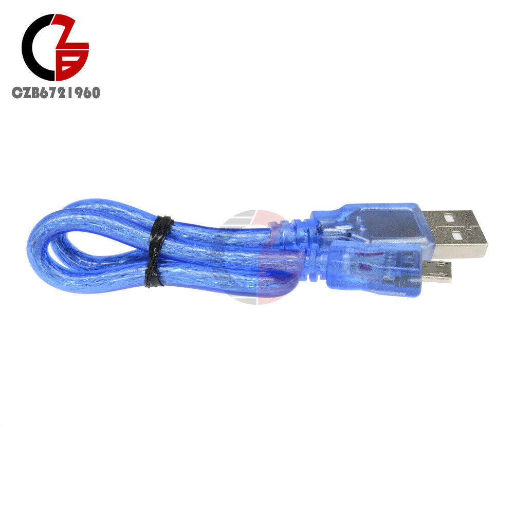 30cm USB 2.0 A Male to Micro USB 5 pin Male Data Charge Cable Cord