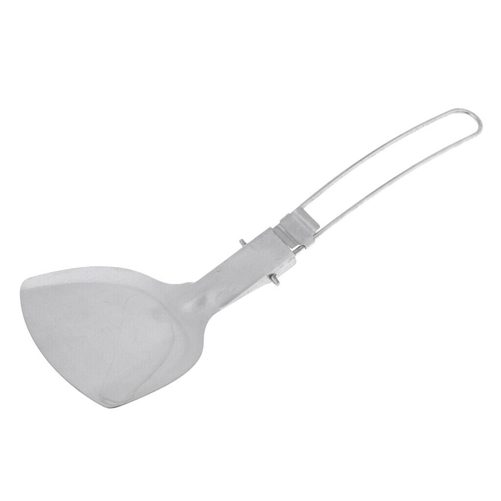 Solid Turner/Spatula, 21cm, Stainless Steel, Foldable Handle