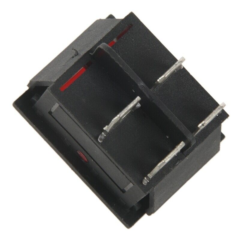 Red Light 4 Pin DPST ON/OFF Snap in Rocker Switch 15A/250V 20A/125V AC 28x22mmW6