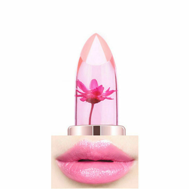 Jelly Flower Lipstick Color Changing Long Lasting Lip Gloss - Peach Flavor