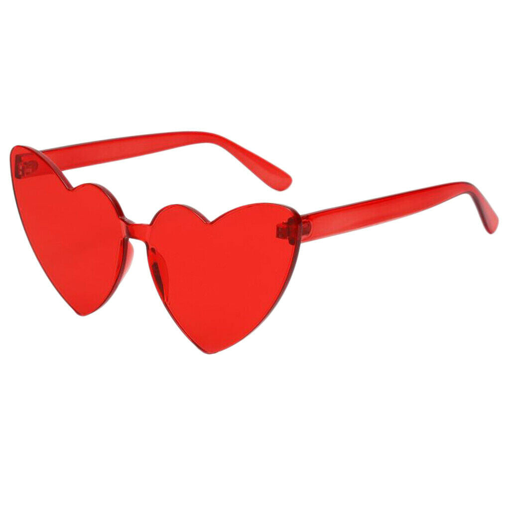 Heart Shaped Frame Sunglasses Party Fashion Eyewear Eyeglasses Red