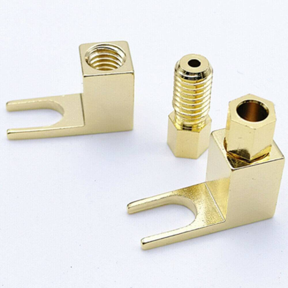 Banana to Spade Adapter Plugs Y Type Speaker Cable Connector Banana Socket