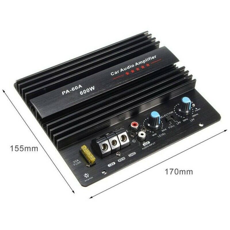 12V 600W Car Amplifier Board PA-60A Subwoofer Circuit Module Car Power AmplifiZ9