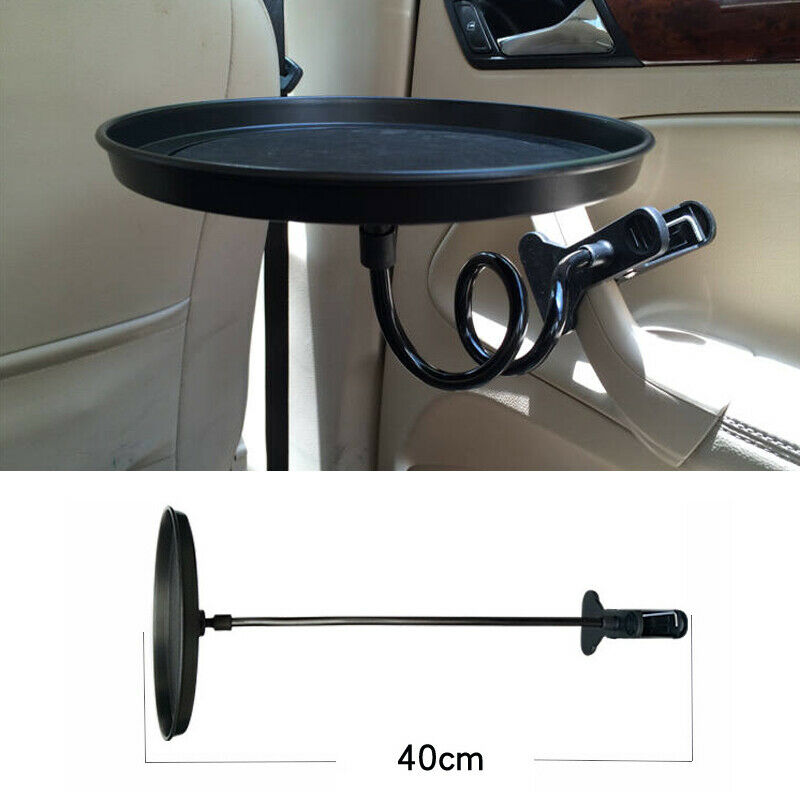 Flexible Round Car SUV Cup Holder Coffee Beverage Table Stand Food Tray Clip on