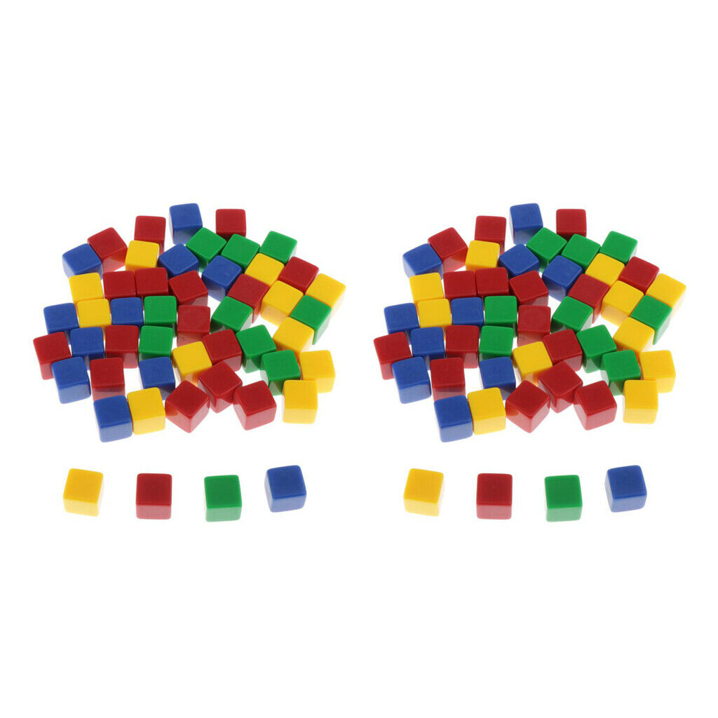 100 Pack Creative Blank 6 Sided Dice for RPG Table Game Casino Supplies