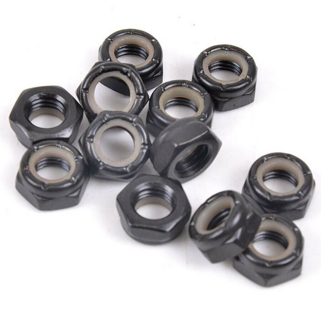50 Pieces Skateboard Longboard Trucks Wheels Replacement Axle Nuts Hardware