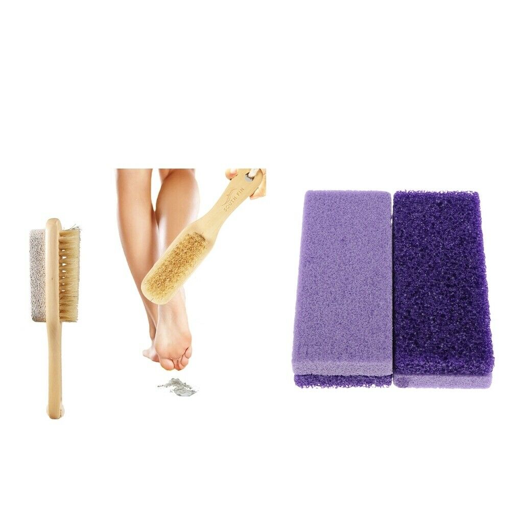 Double Sided Foot File Rasp Scrubber Corns Remover Brush 2 in 1 Pumice Stone