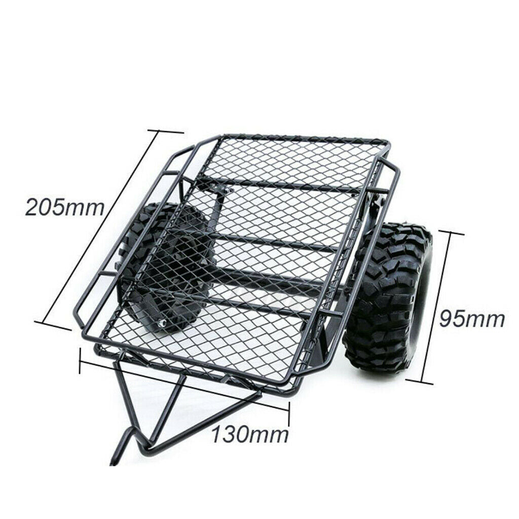 Metal RC Trailer Metal Wheels Hub Kits for Axial SCX10 RC 4WD CC01 Crawler