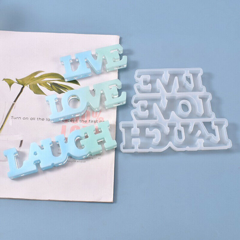 Live Love Laugh English Words Silicone Mold DIY Table Sign Decoration Art.l8
