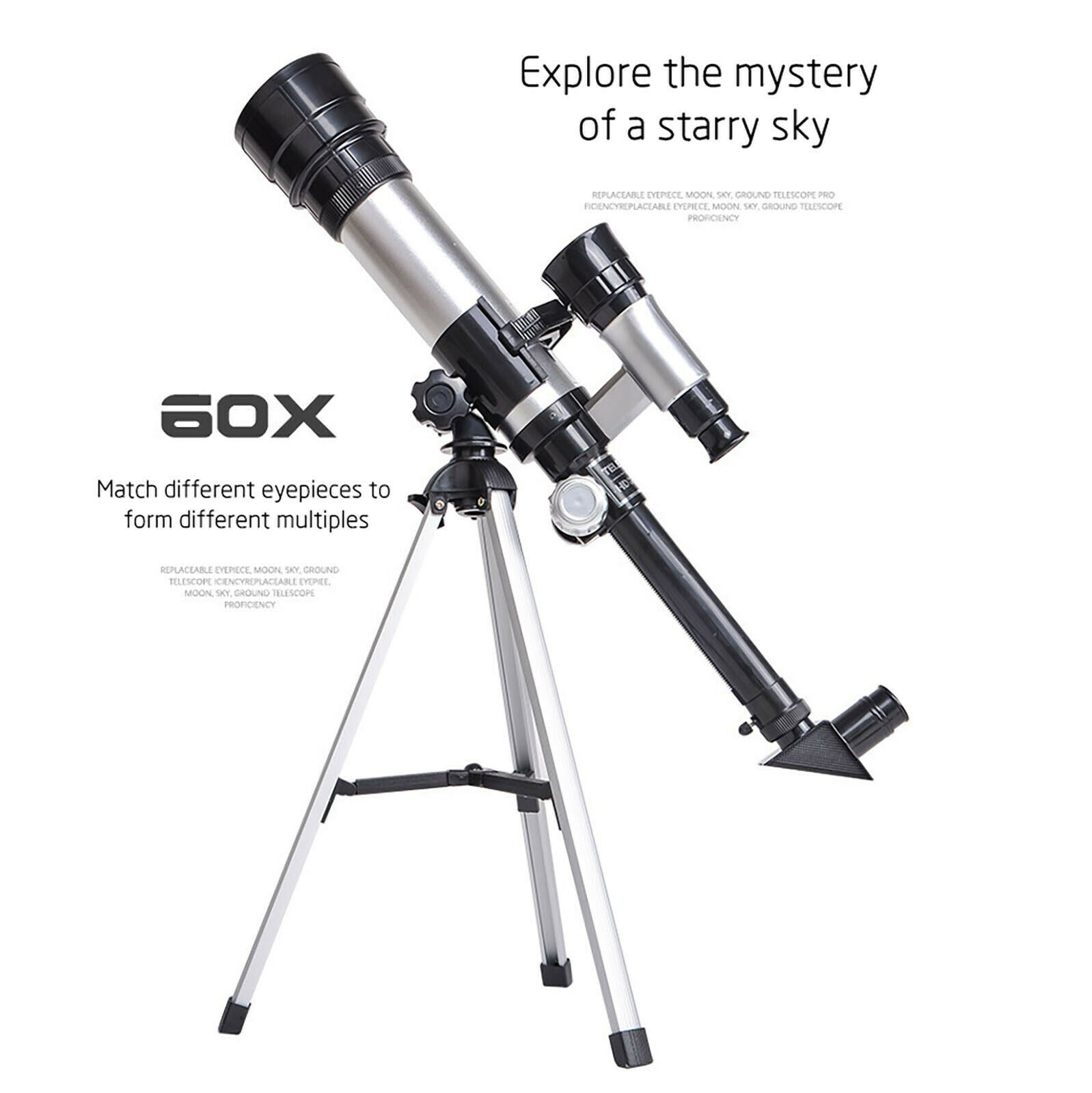 Astronomical Telescope With Tripod 60X Zoom HD Outdoor Monocular Moon AU