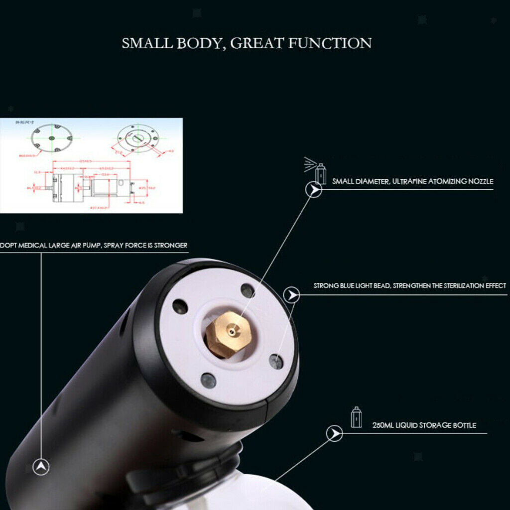 Rechargeable Cordless Nano Fogging Disinfection Sprayer Gun for Home Offices