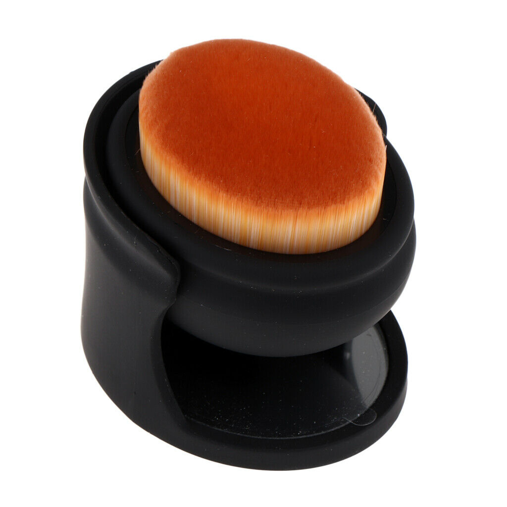 Foundation Makeup Brush Powder Eyeshadow Blush Brush with Base Mirror Black