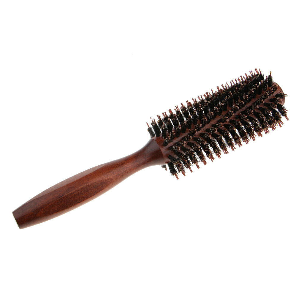 2PCS Light Round Hair Brush Boar Bristle Nylon Anti Hair Loss Salon Styling