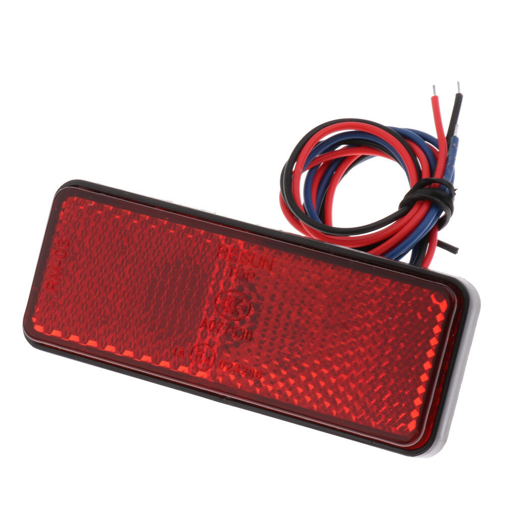 Car Motorcycle LED Reflector Brake Light Warning Lamp Conversion Kit Red