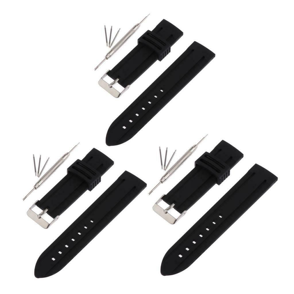 Fashion Soft Silicone Sport Diver Watch Strap Bracelet 20/22/24mm Waterproof