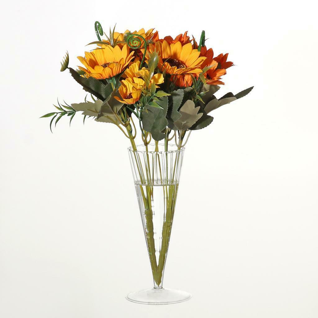 2pcs Test Tube Vase in Wooden Stand Desktop Glass Set Hydroponic Plants