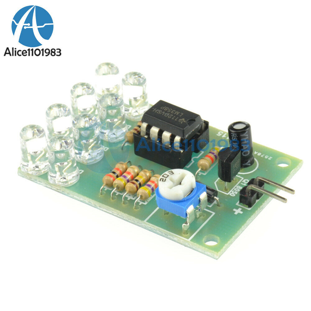 2PCS 12V LM358 Breathe Light LED Flashing Lamp Parts Electronic Module Chip 8LED