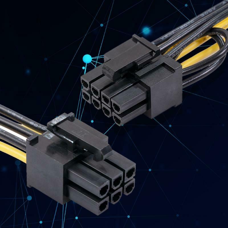 6pin to 6+2Pin Power Supply Pin Adapter Cable GPU 6 Pin Female  to 8Pin Female