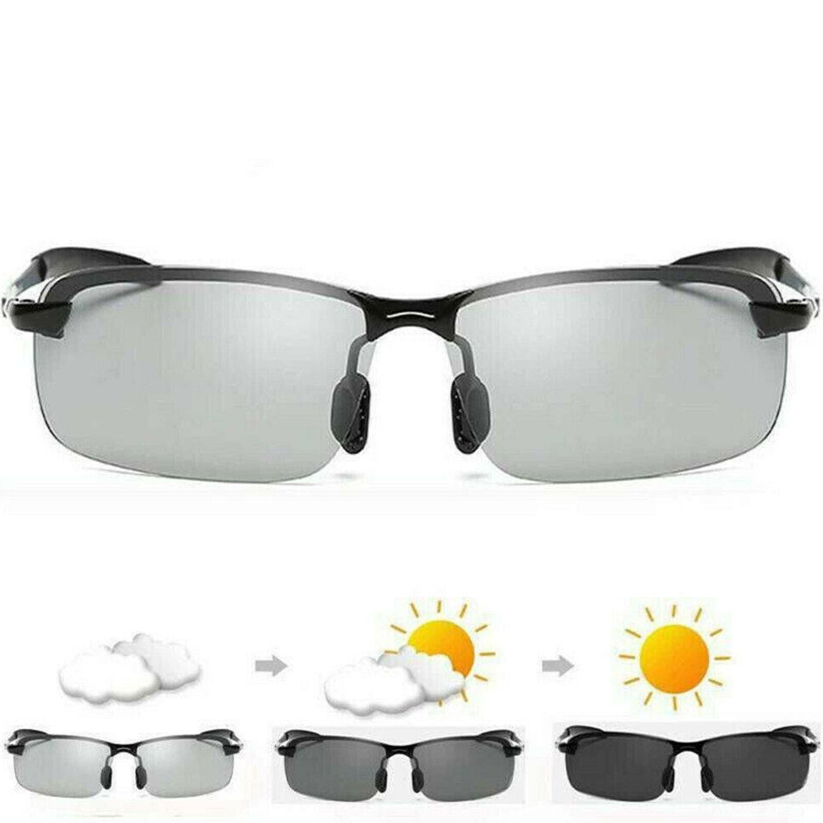 Photochromic Men Sunglasses Glasses Len Goggles Outdoor Sports Driving