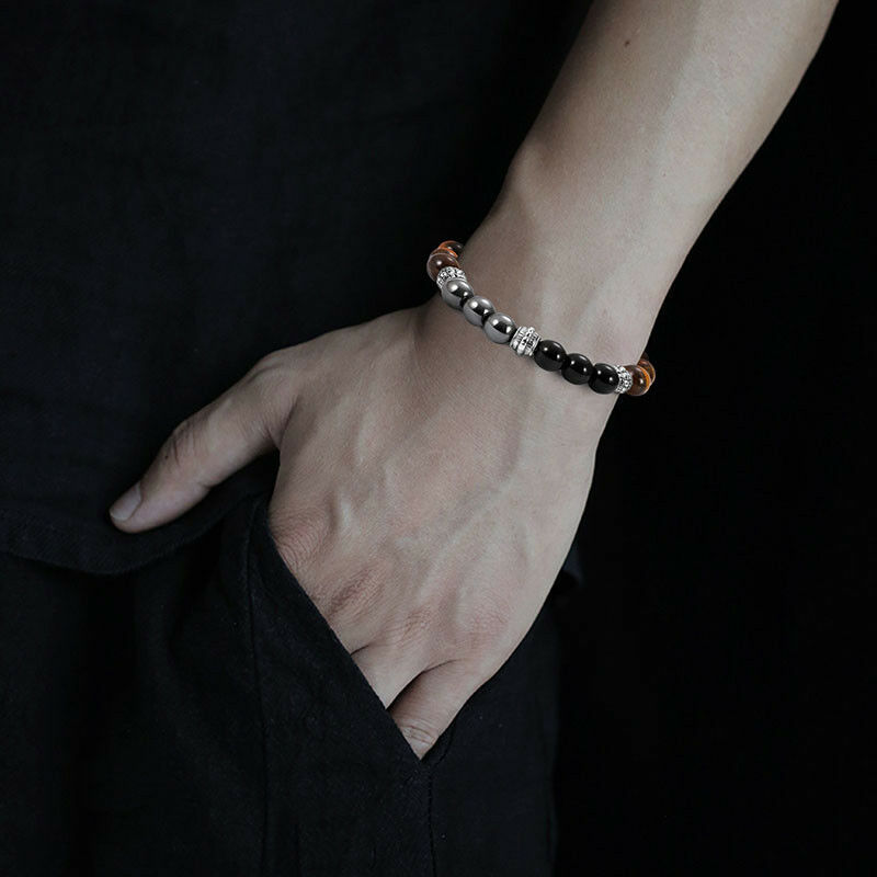 matte stone tiger eye excellent jewelry matte agate energy stone bracele.l8