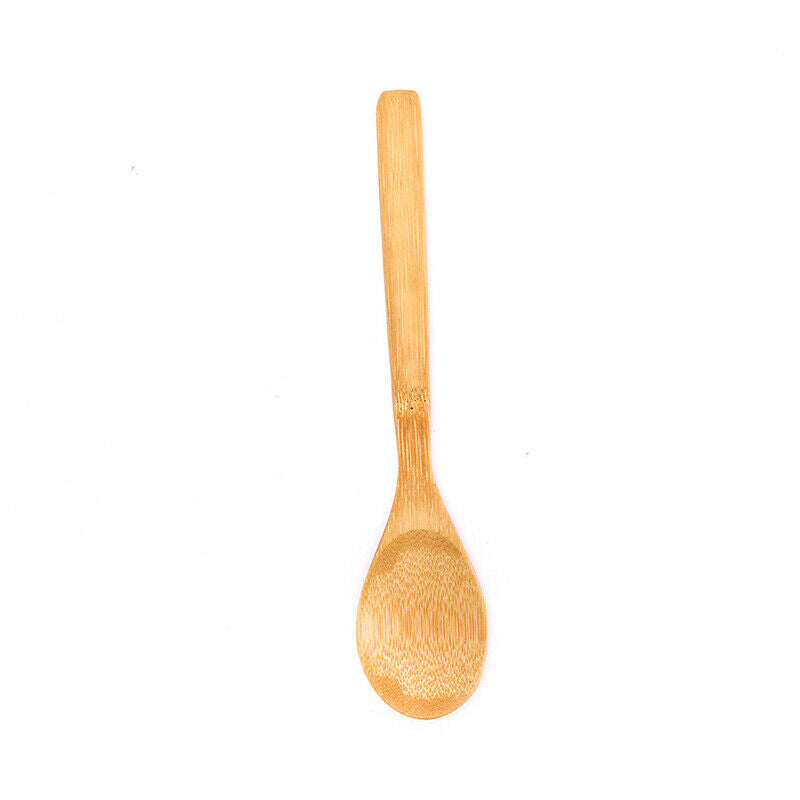 1Pc Mini Wooden Round Bamboo Spoon Soup Tea Coffee Salt Spoon Jam Scoop T.l8