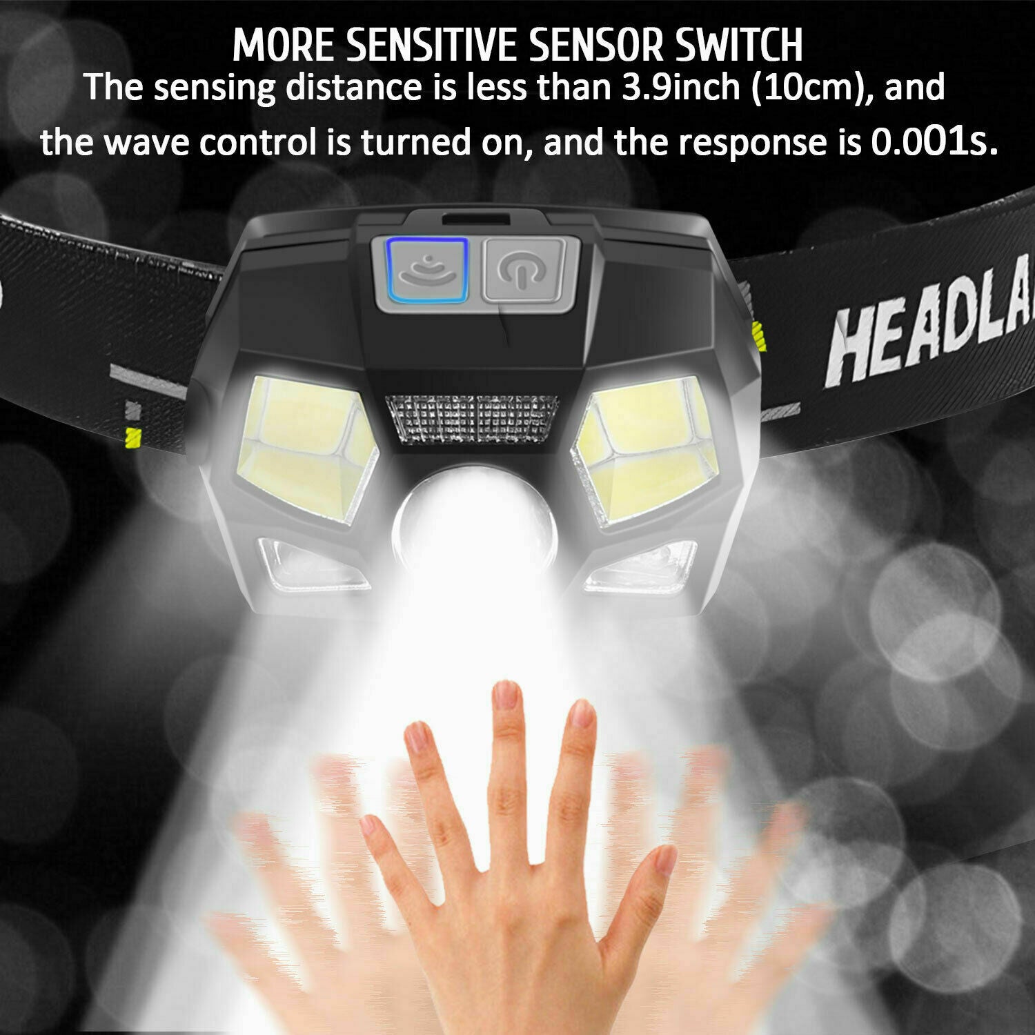 LED Headlamp USB Rechargeable Headlight Head Lamp Flashlight Camping Waterproof