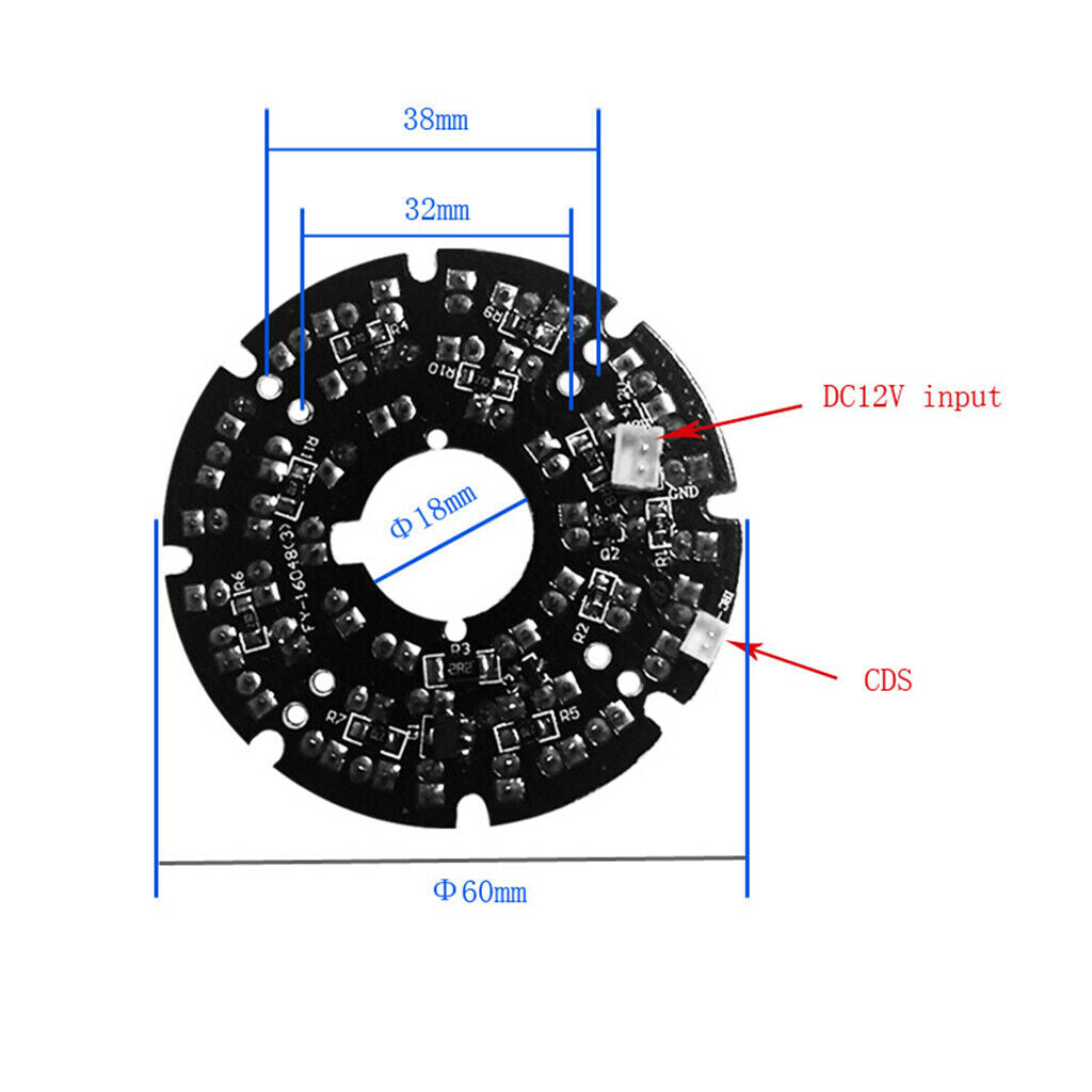 48 LEDs 5mm Infrared IR Bulbs For CCTV  Camera