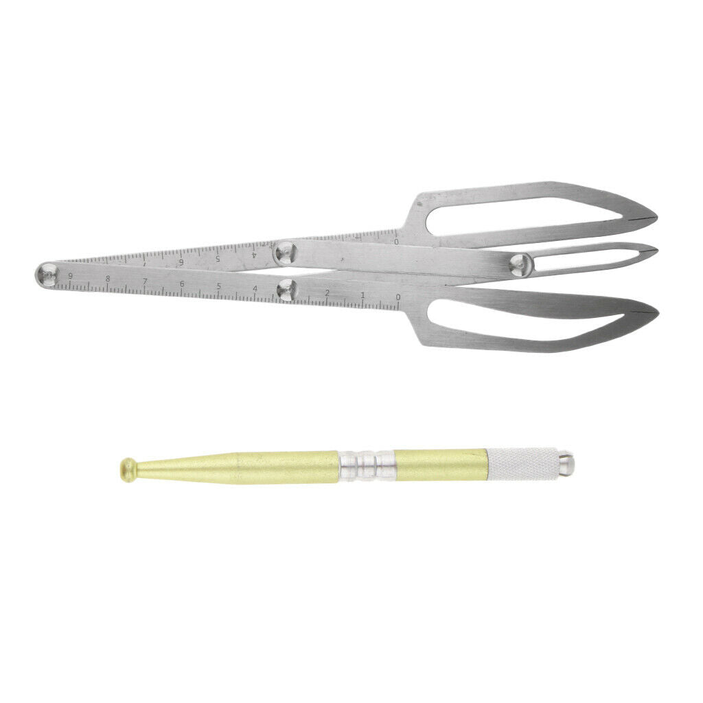 Eyebrow Microblading Ruler Caliper Tattoo Manual Pen Permanent Makeup kit