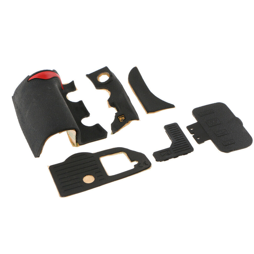 6 Pieces Camera Body Front/Rear Grip Rubber Cover Unit for Nikon D700 DSLR