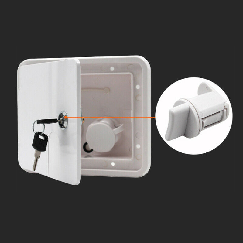 Gravity City Fresh Water Inlet Fill Dish Hatch Lock RV Trailer Camper W/ 2 Keys