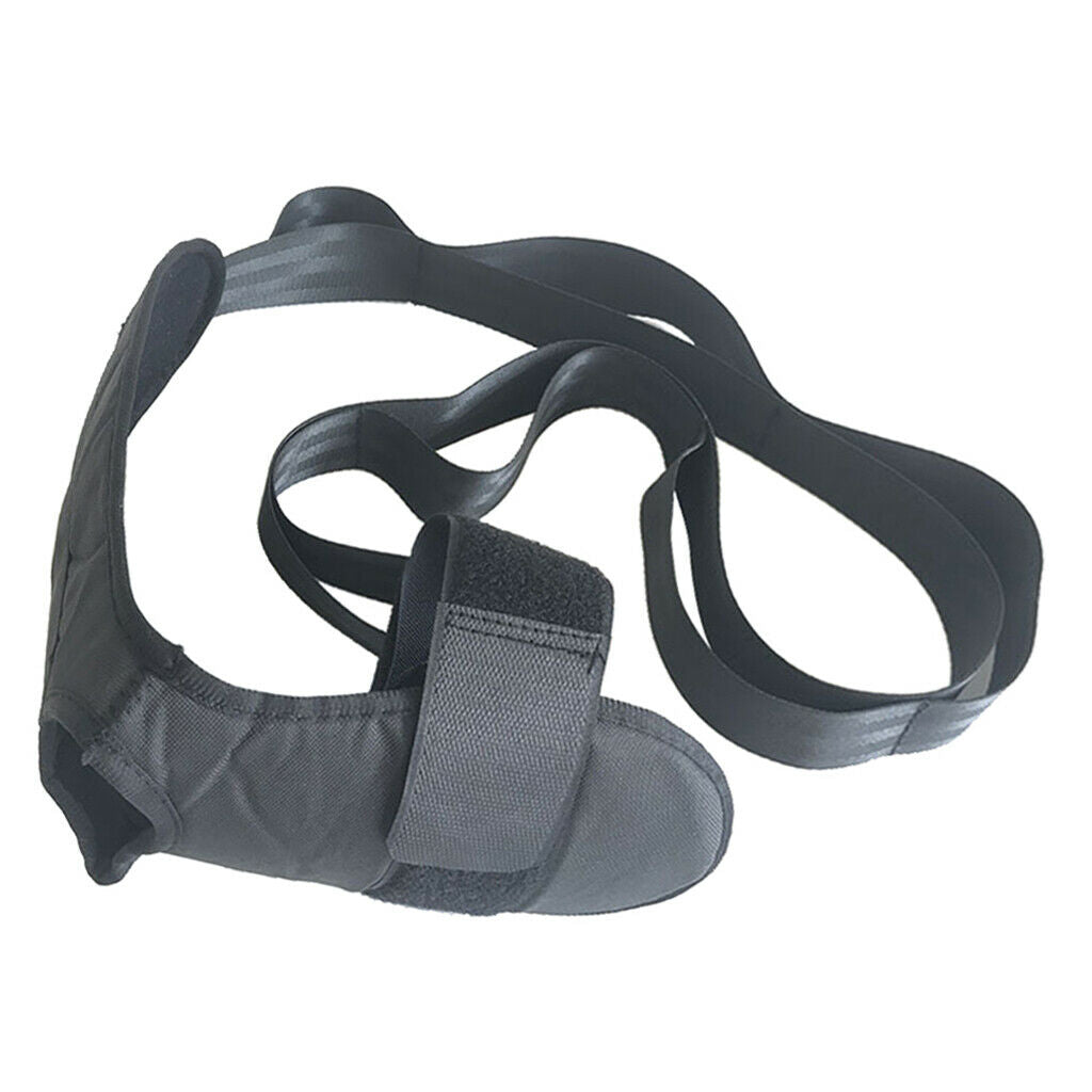 Durable Yoga Stretching Band Yoga Pilates Stretch Belt Exercising Legs Black