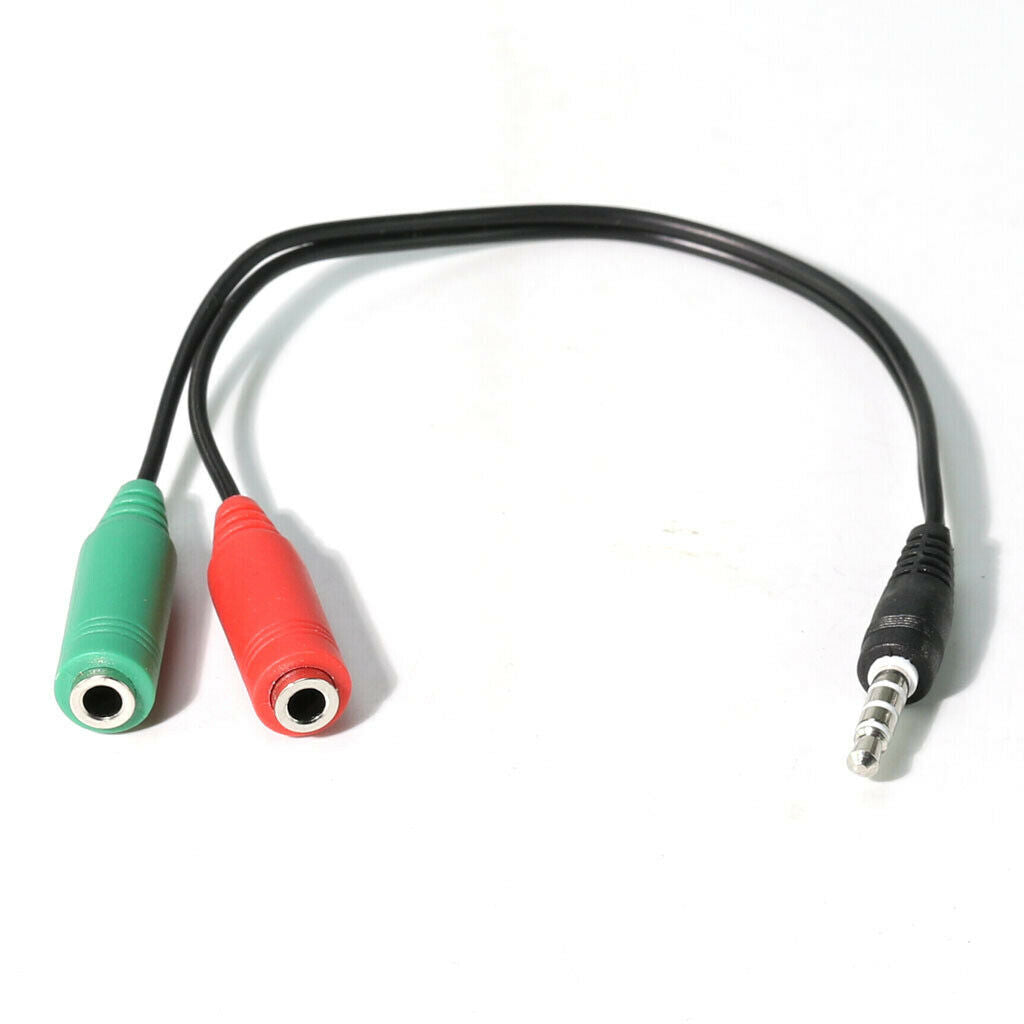 3.5mm Male to Dual 3.5mm Female Adapter Cable Splitter Cable Cord 20cm