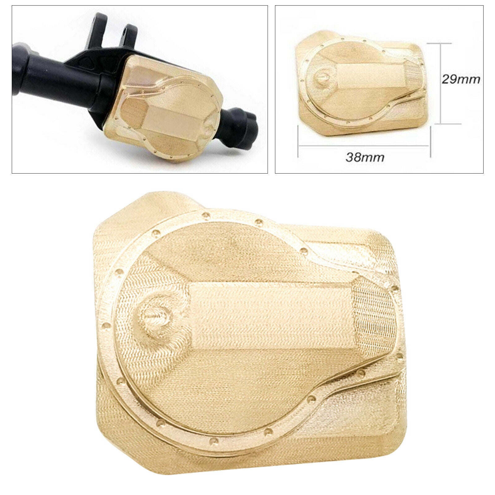 Brass Racing Diff Cover Counterweight for Tra-xxas TRX4 1:10 RC Crawler
