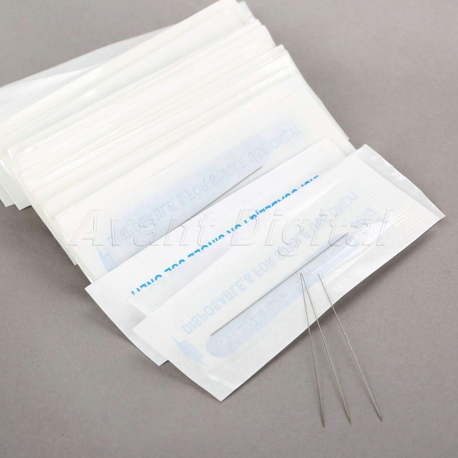50pcs Stainless Steel 0.3mm 1R Permanent Eyebrow Needles Tattoo Makeup Accessory