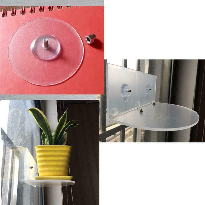 Ledge Suction Cup Window Shelf Acrylic Plant Shelf For Garden Bathroom Organizer