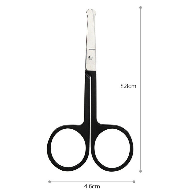 1 Stainless Steel Nose Eyebrow And Eyelash Trimmer Round Head Hair Removal T Rf