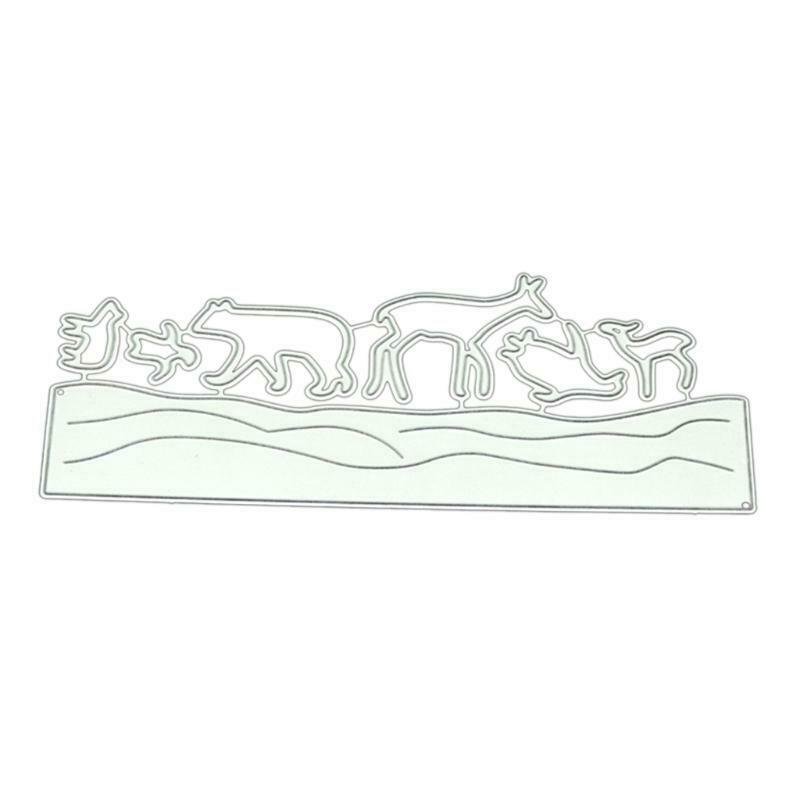 Polar Bears Metal Cutting Dies Scrapbooking Stencils DIY Paper Card Mold Decor