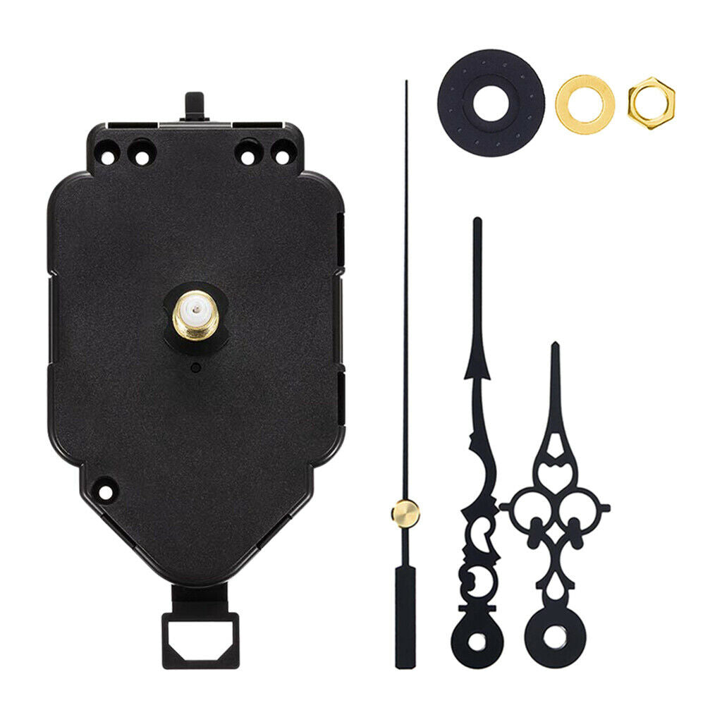 Quartz Clock Movement with Shaft Black Battery Powered Motor DIY Repair Set