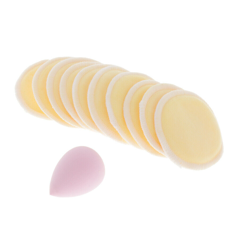 Reusable Washable Facial Exfoliating Puffs Makeup Remover Cotton Pads Yellow