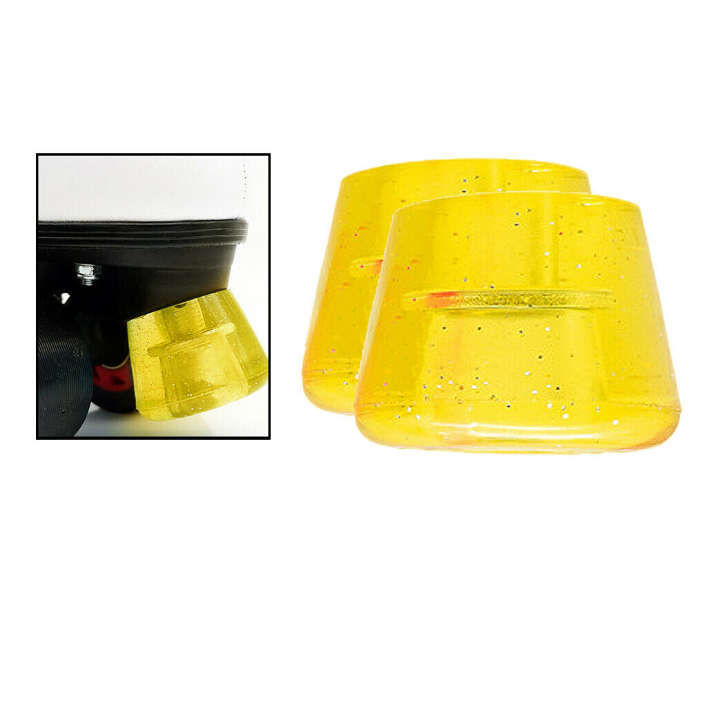 2x Durable Rubber Skates Top Stopper Anti-slip Skate Brake Block Training