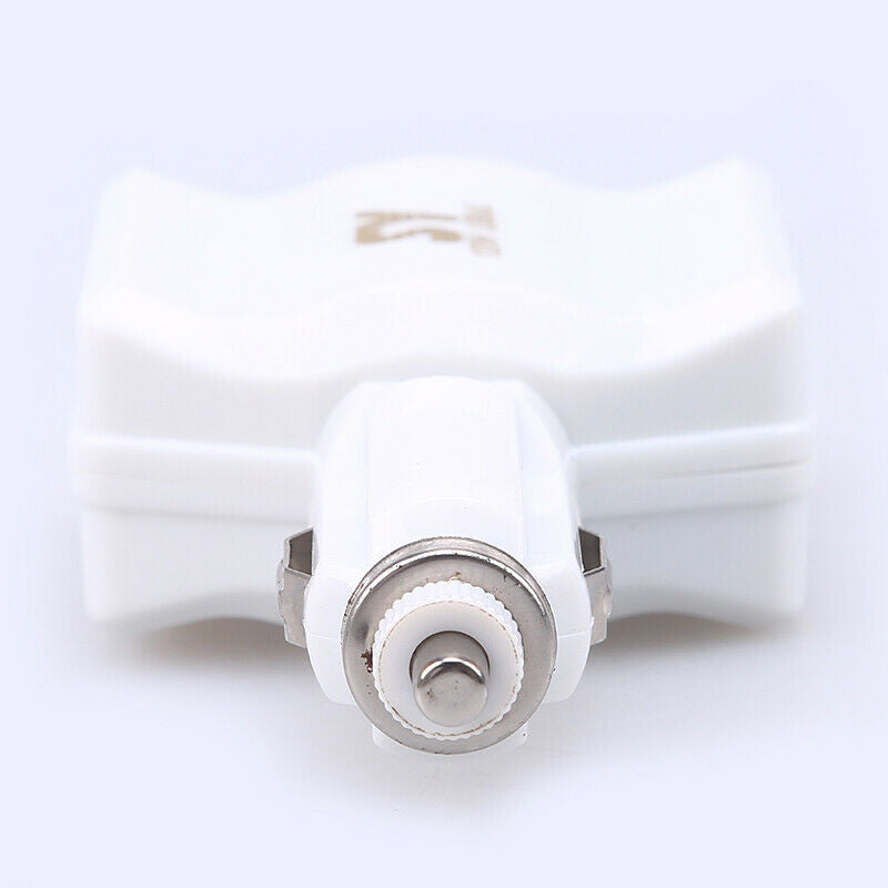 Type-C Car Auto Charger 2 Port Power Adapter Socket Charging USB 12-24V White