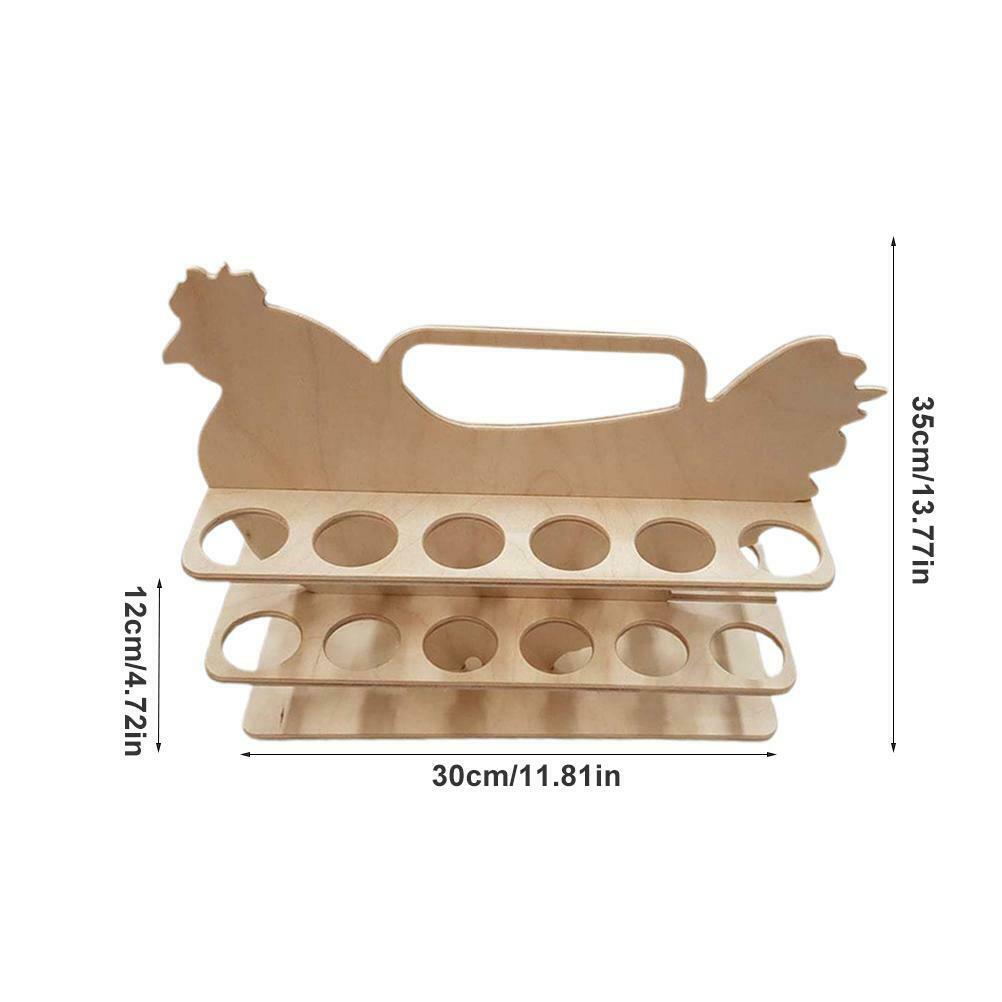 1Pcs Wooden Egg Storage Rack Portable Egg Rack Kitchen Storage Organizer