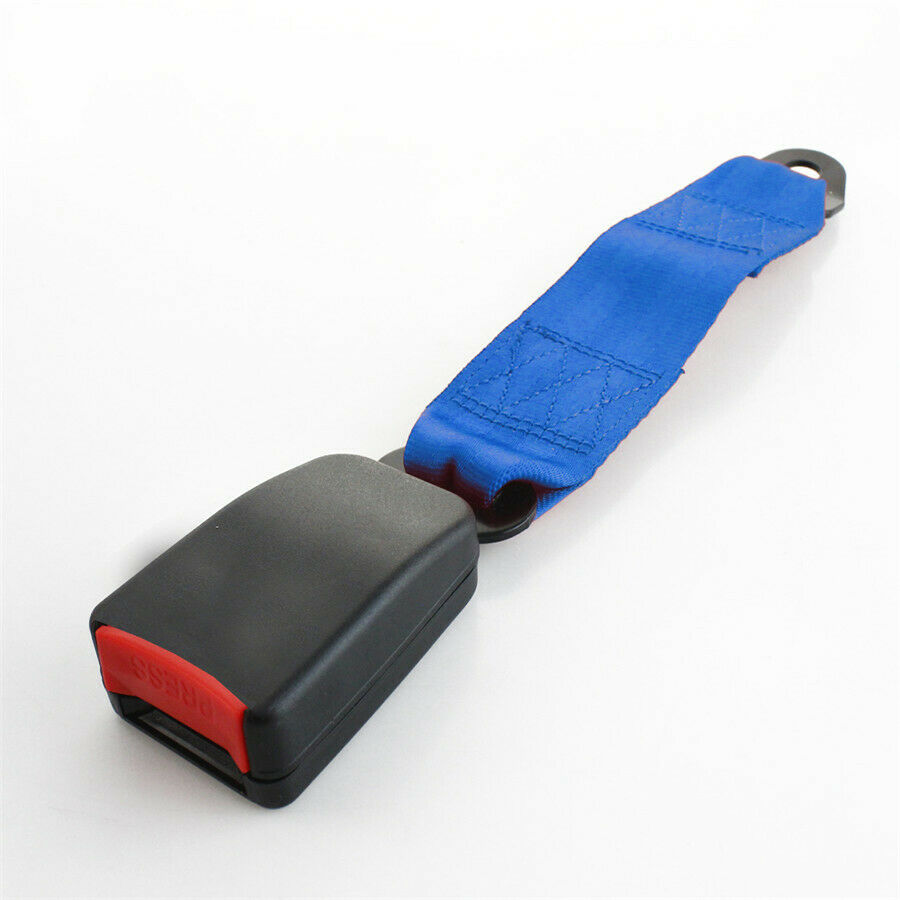 Blue Retractable 3 Point Seat Belt With Quick Release Camlock Nylon Straps