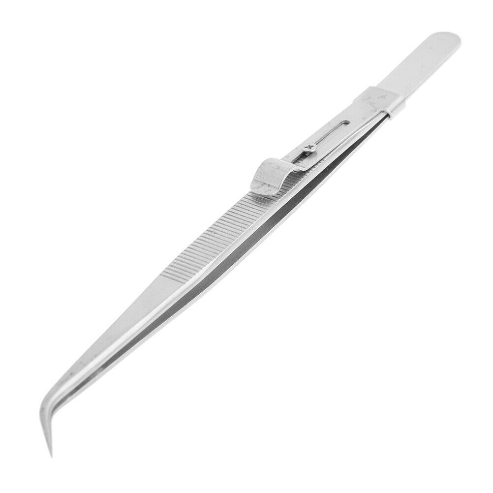 Adjustable slide lock antistatic tweezer for jewelry electronic component.l8